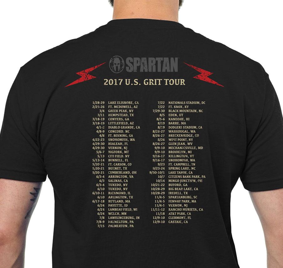 SPARTAN 2017 Official Grit Tour Tee - Men's