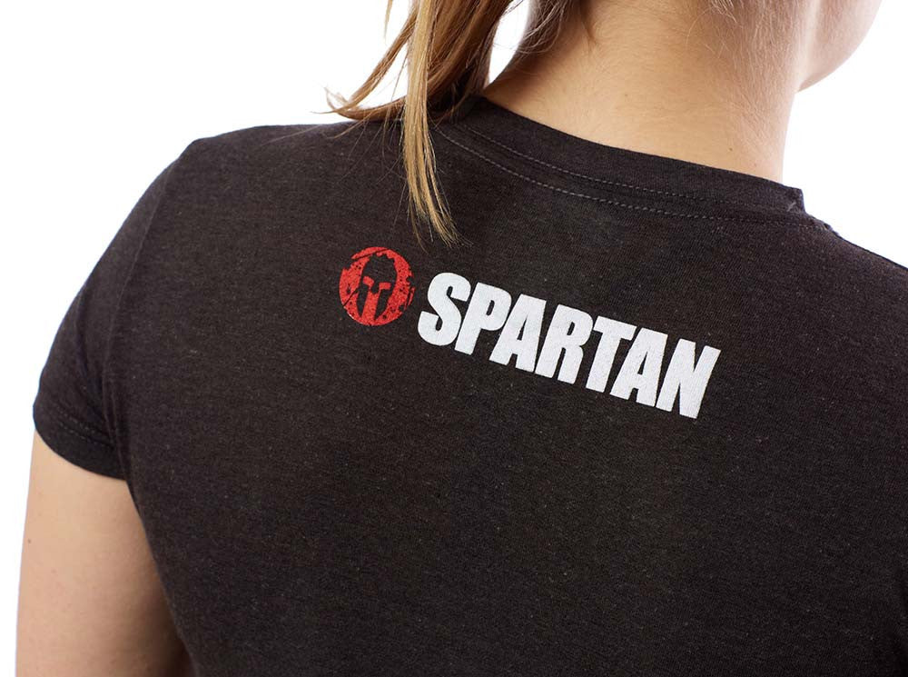 Spartan Bold Helmet Logo Tee - Black - Women's