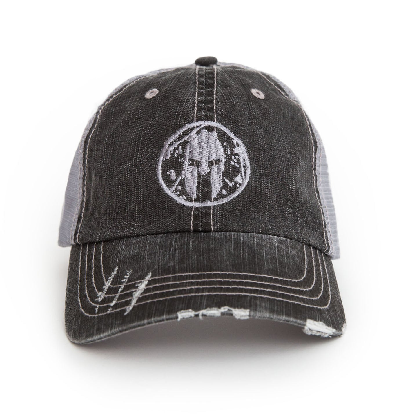 Distressed Spartan Logo Hat - Charcoal