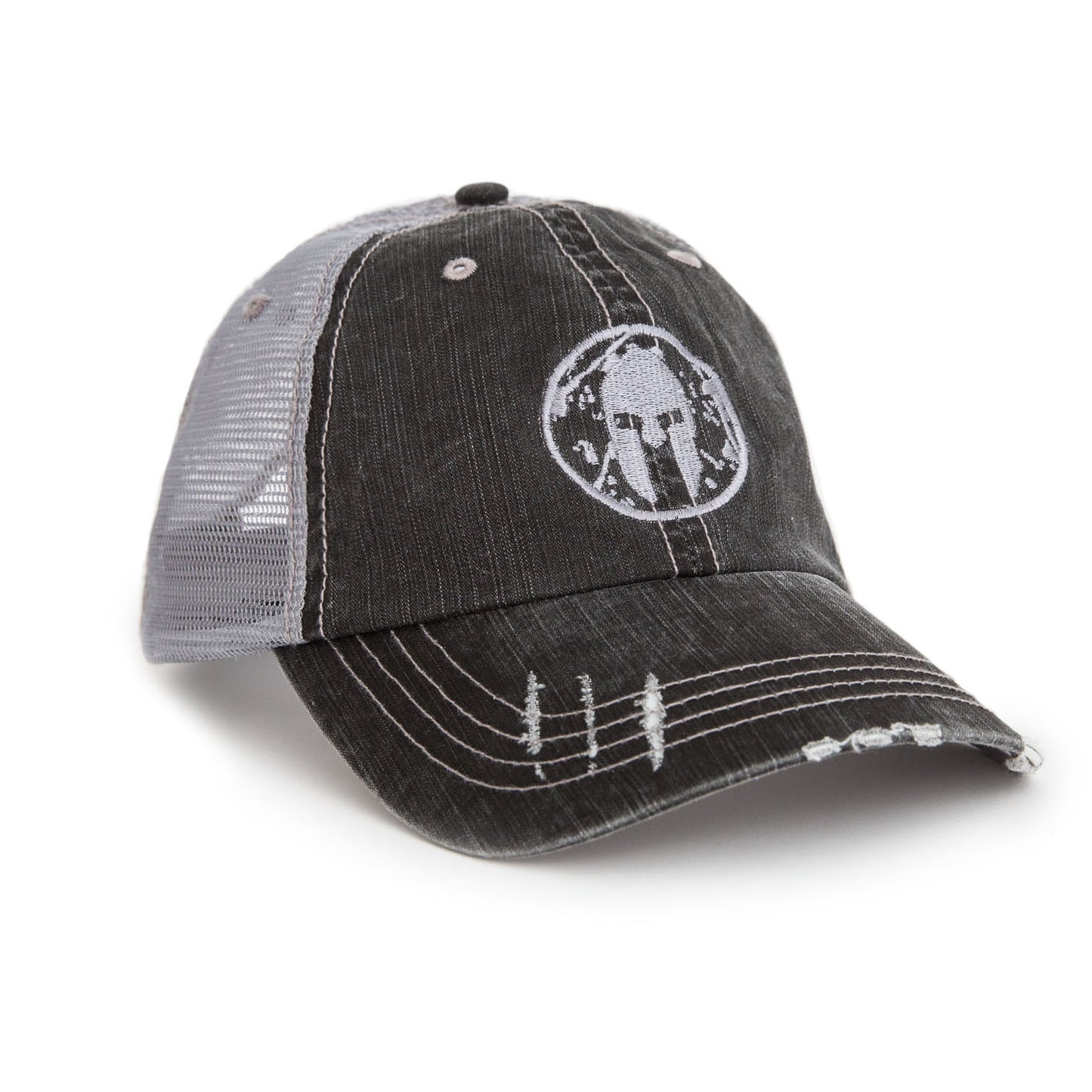 Distressed Spartan Logo Hat - Charcoal