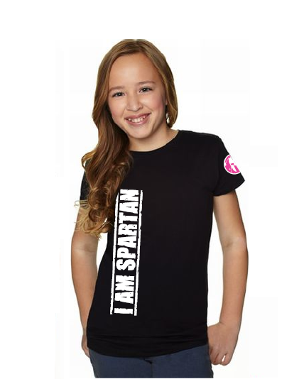 Girls I am Spartan Black