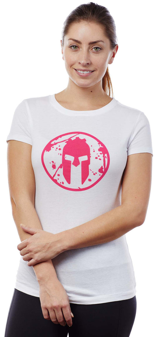 SPARTAN Bold Helmet Logo Tee - White - Women's
