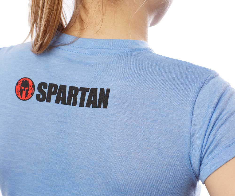 Spartan Bold Helmet Logo Tee - Blue - Women's