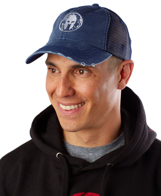 SPARTAN Distressed Logo Hat - Navy