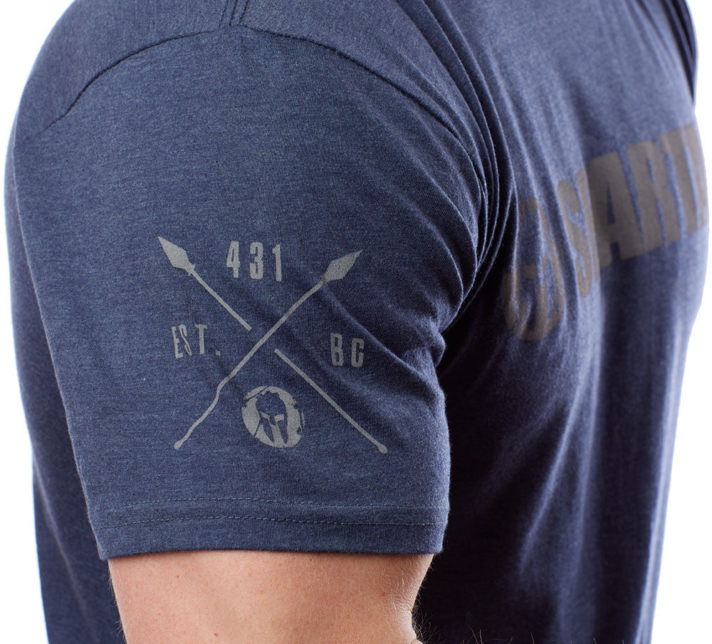 Spartan 2016 Logo Tee - Blue - Men's