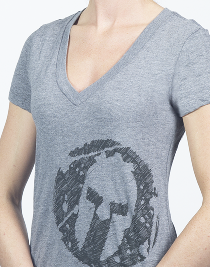 Ladies V-neck Tri-blend Tee - Women's