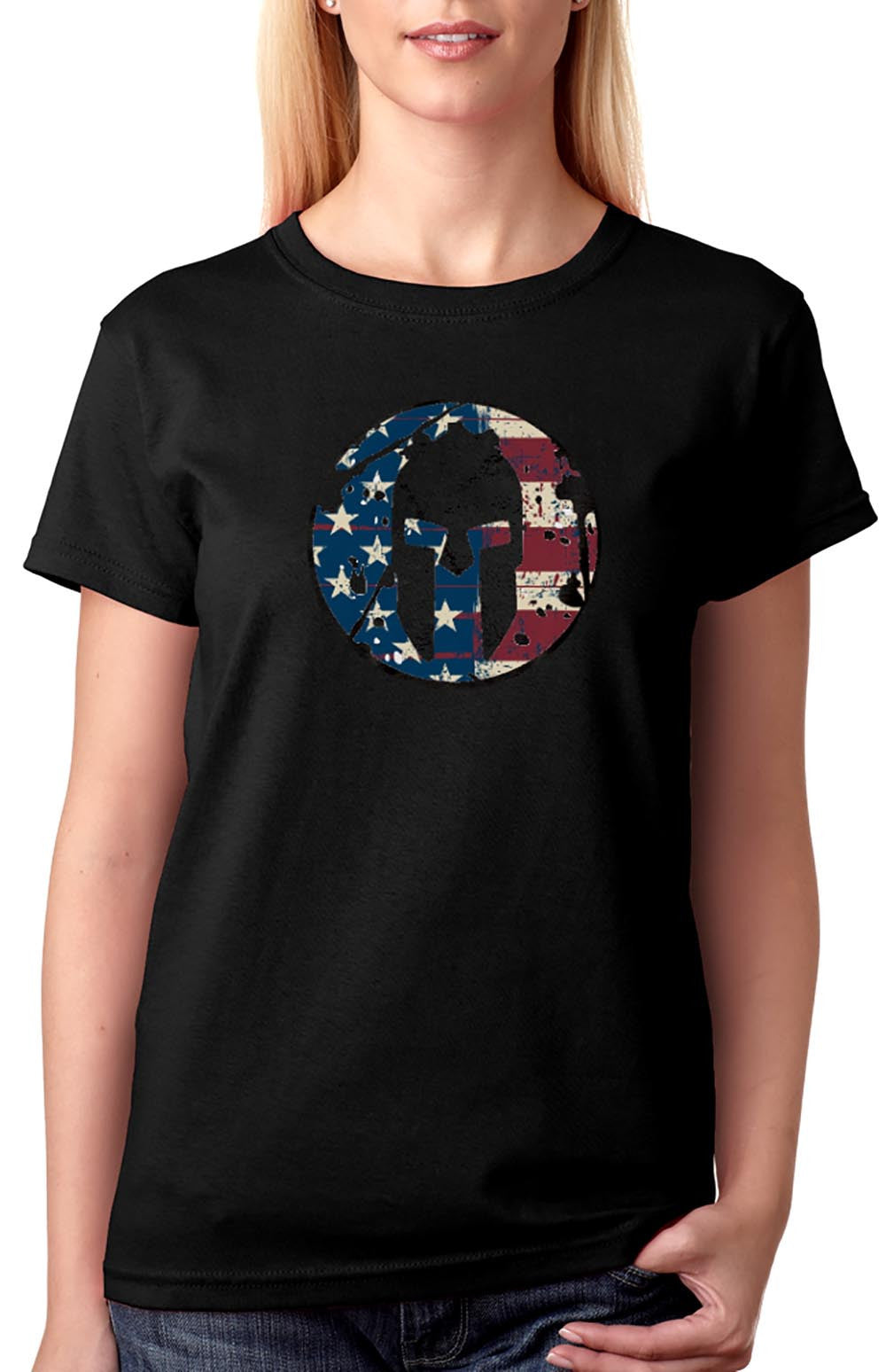 SPARTAN Helmet Flag Tee - Women's